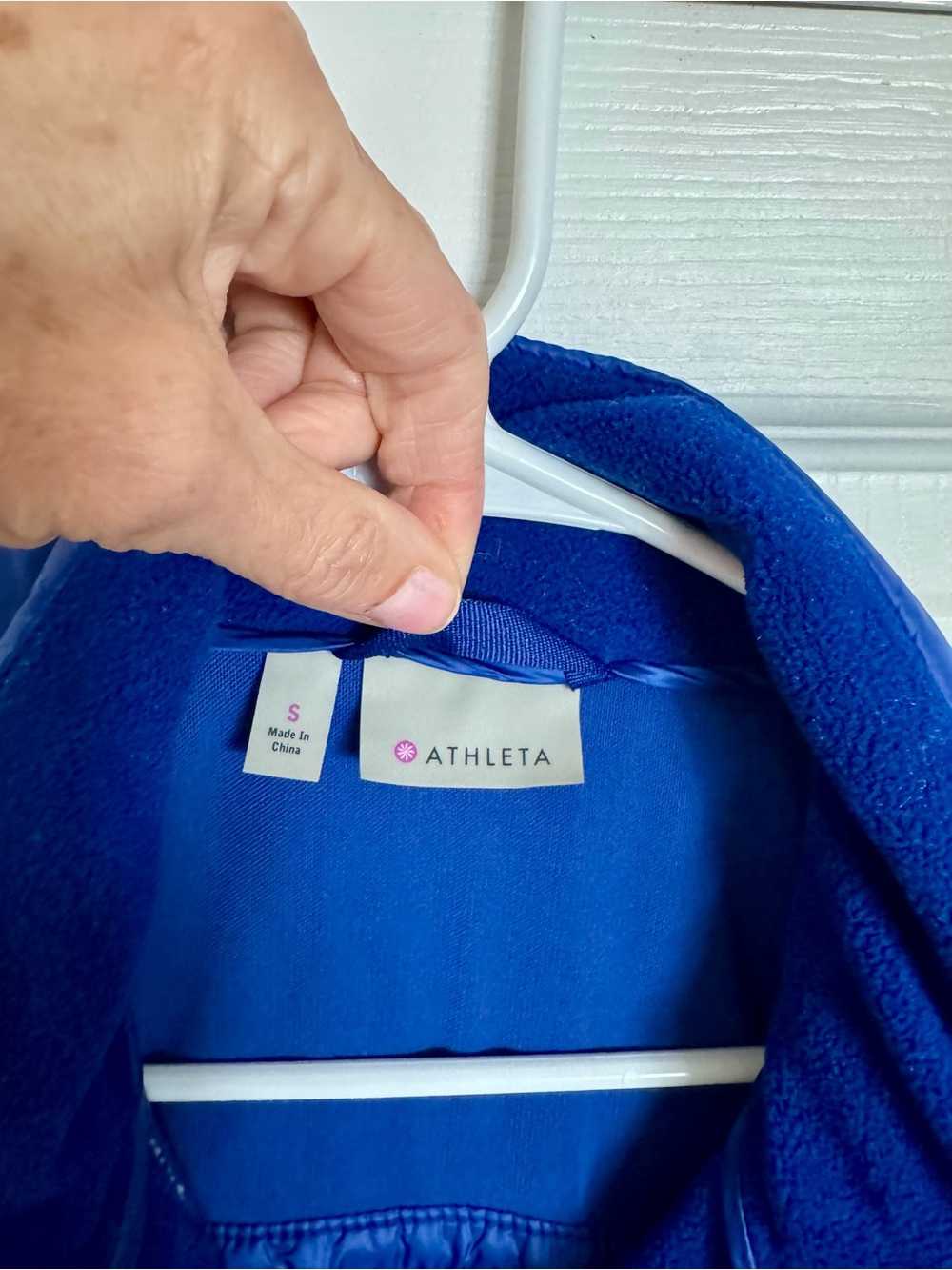 Athleta Blue Quilted Zippered Women's Vest size small. - Picture 3 of 3